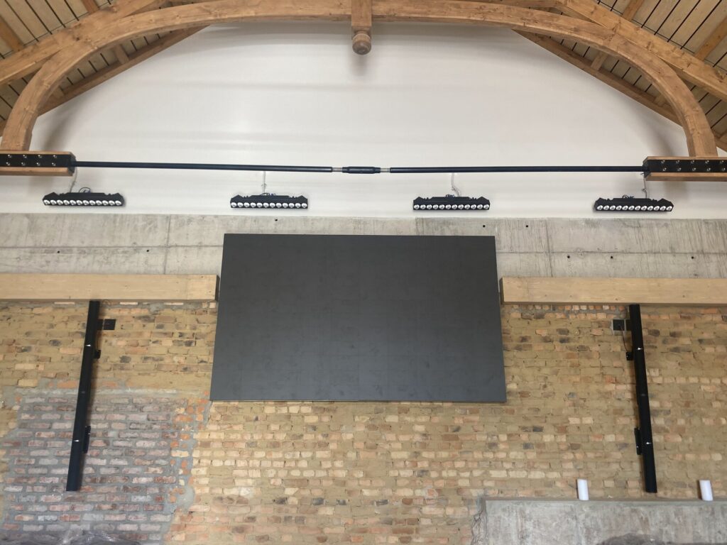 Church AV installation Stellenbosch — Bose PA system, stage lighting and LED screen by Yiva AV